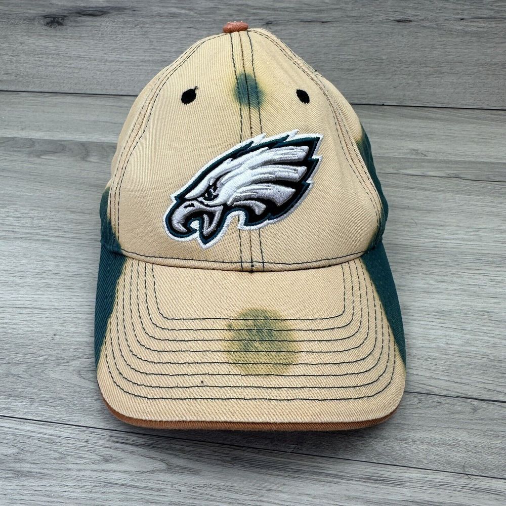 Philadelphia Eagles NFL Team Apparel hat Yellow Green One Size Strap‎ Back